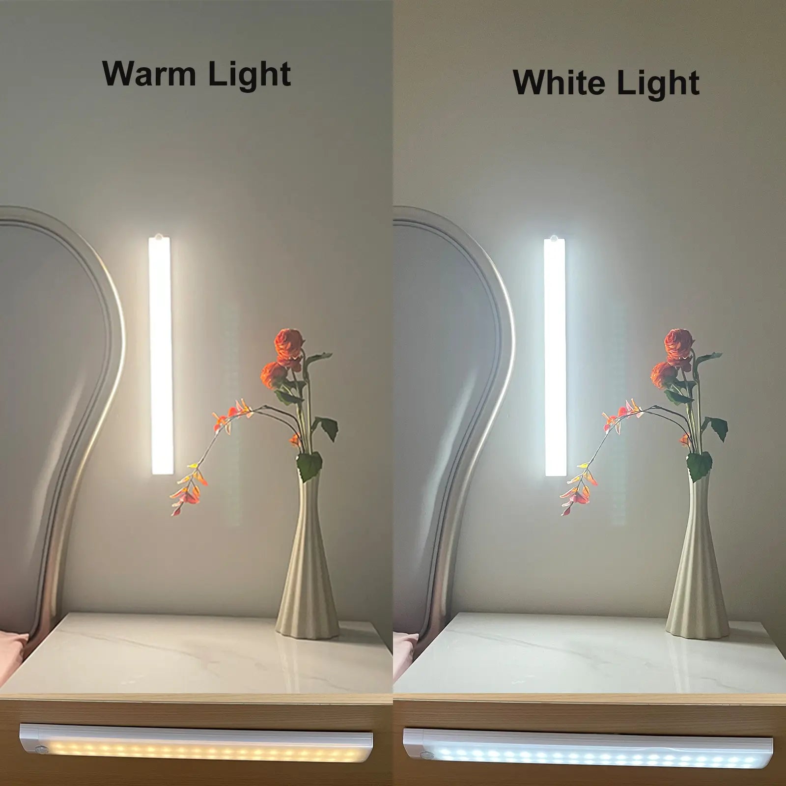 USB Rechargeable Motion Sensor LED Light, Motion Sensor Lamp, 1 Count LED Under-Cabinet Light, LED Motion-Activated Light for Kitchen, Living Room, Bedroom and Home Decor