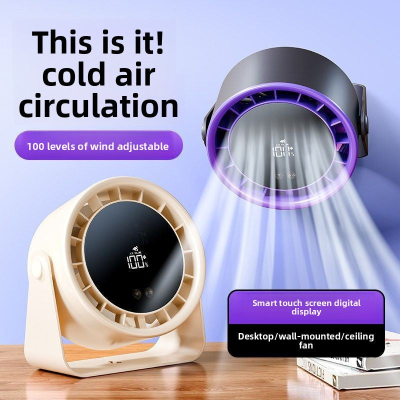 Portable USB Desk Fan with 360� Oscillation