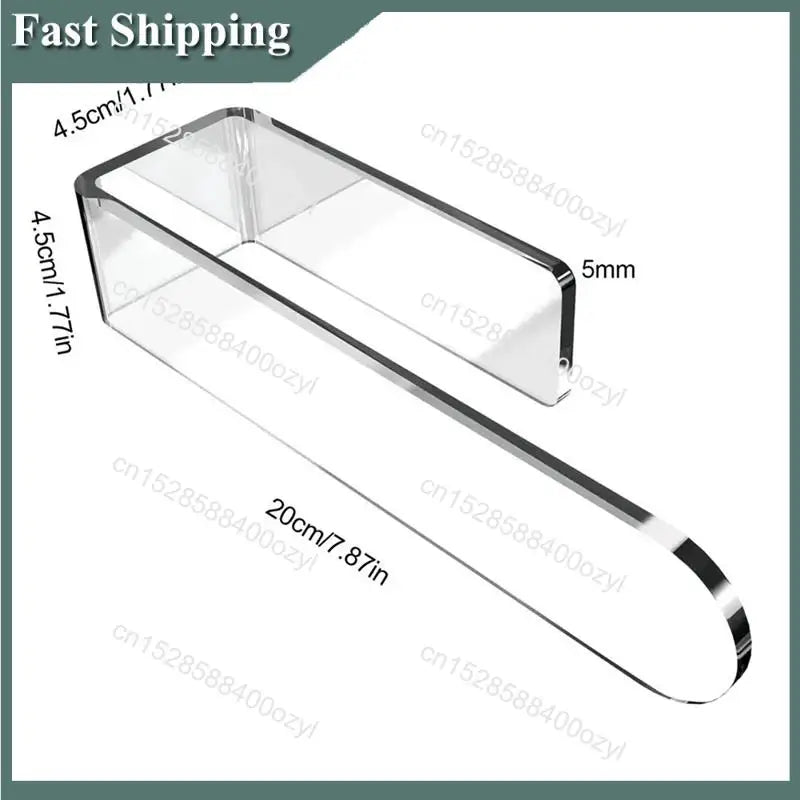 August U Shape Bathroom Acrylic Towel Bar Hand Towel Holder, Self Adhesive Towel Rack For Bathroom Wall Mounted Easy Install Bla