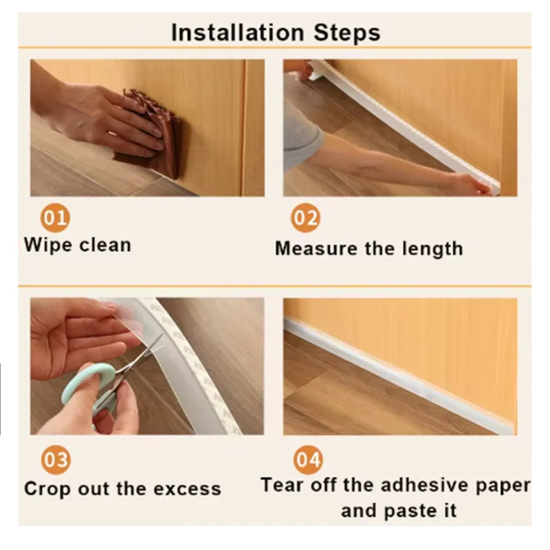 5/10/20M Door Seal Strip Self AdhesiveWindow Sealing Tape Windproof Dust Weather Strip HomeDoor Transparent Soundproof Sealstrip