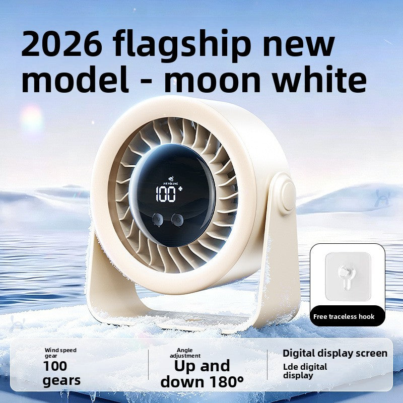 Portable USB Desk Fan with 360� Oscillation