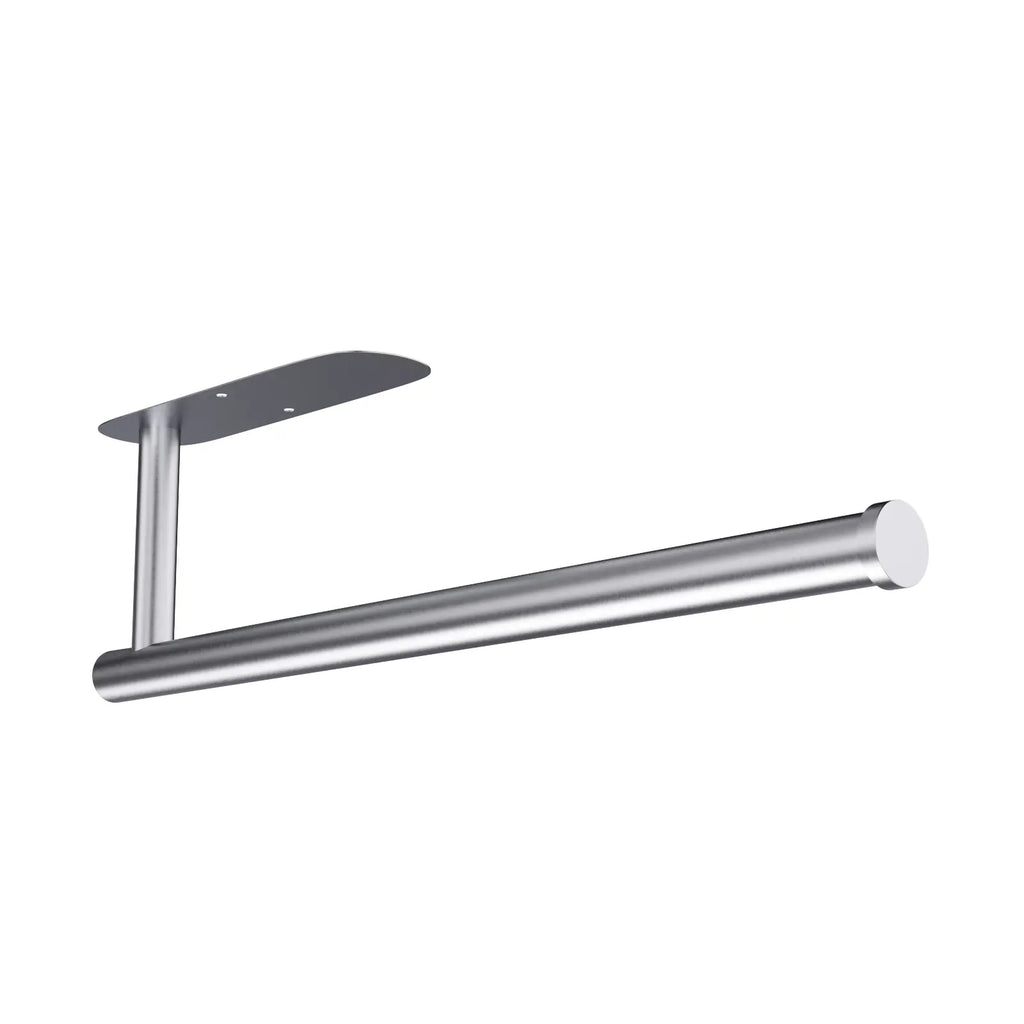 SZHLUX Paper Towel Holder, Self-Adhesive Paper Towel Holder under Cabinet for Kitchen, No Drill Wall Mount-Sus304 Stainless Steel, Space-Saving, Easy Installation for Kitchen, RV & Bathroom-12.6’’ Towel Rack for Rolls, Plastic Wrap & More